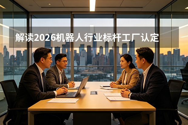 解读2026机器人行业标杆工厂认定：制造企业跃迁指南